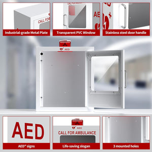 Wall Mounted AED Cabinet with Alarm System